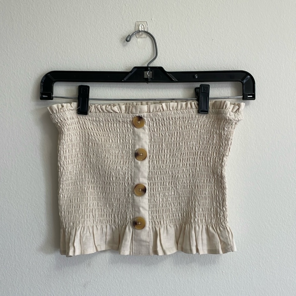 PacSun LA Hearts Button-Up Bandeau Top